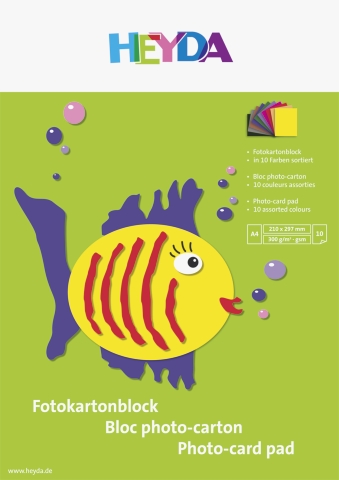 Kartong A4/300g 10v värvivalik, Heyda /10