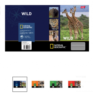 Kaustik A5/48l 23joont ''National Geographic'' 4 motiivi, 70g, Unipap /15