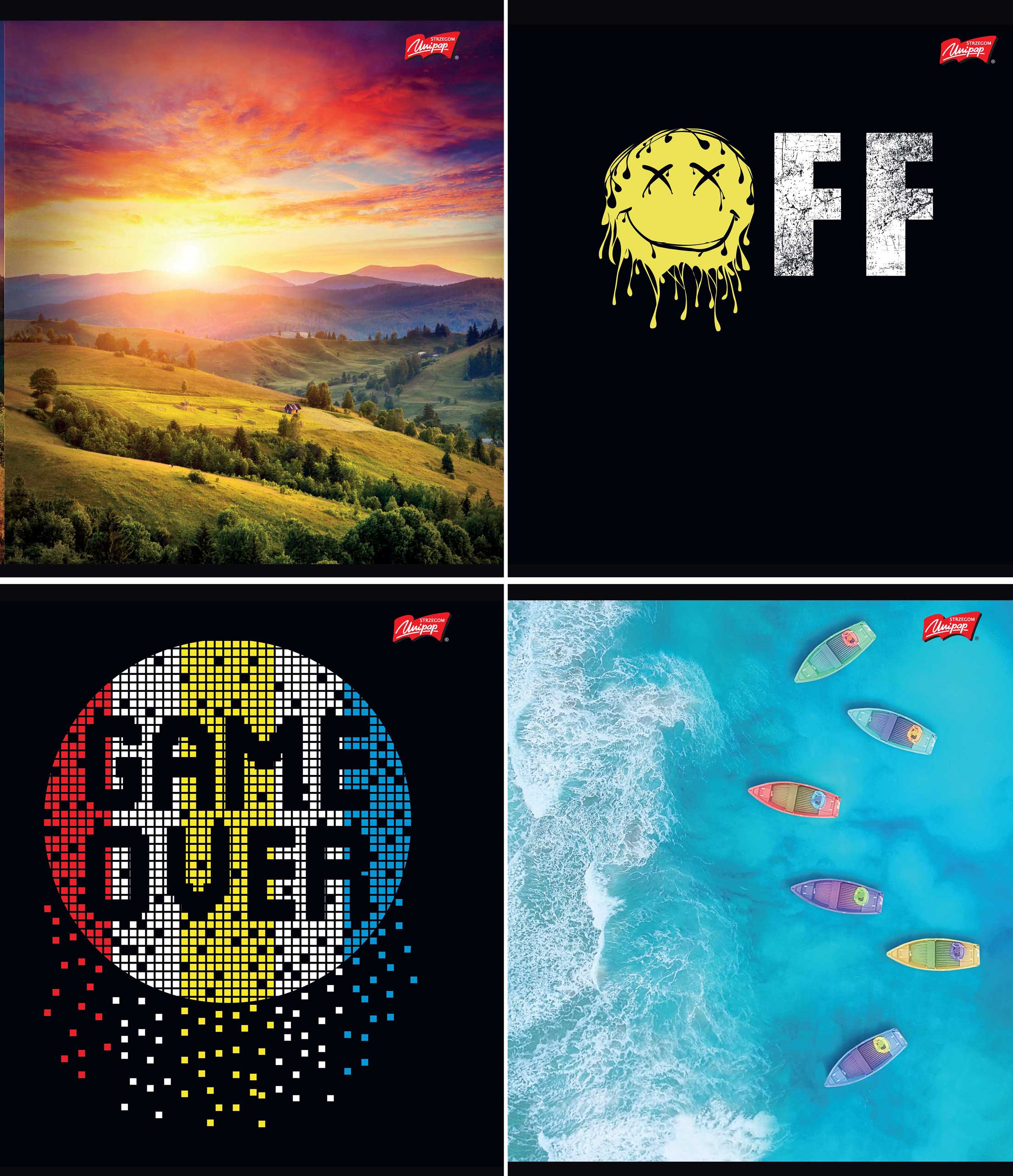 Kaustik A5/80l ruut ''Seinast seina'' 4 motiivi 70g, Unipap /10