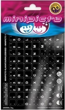 Klaviatuurikleebis must/valge sümb. EST univ. KBUNIEE01BLK