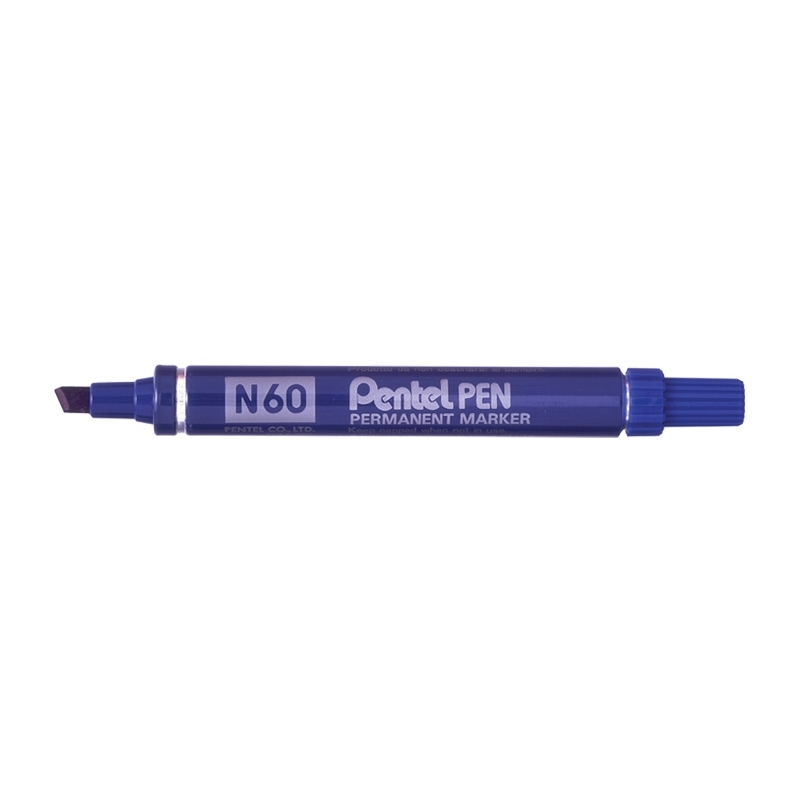 Permanentmarker N60 lõigatud otsaga 3,9/5,5mm sinine, Pentel /12/480