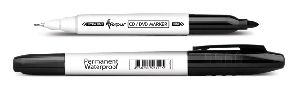 Permanentmarker CD-le 2otsaga 0,6/1,0mm must Fopi/12