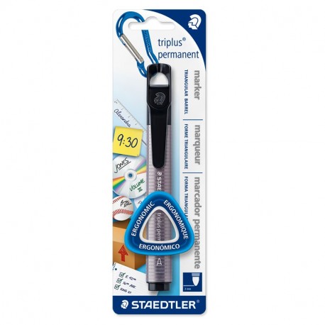 Marker Triplus must koonil. 2-5mm permanentne blistris, Staedtler /10 EOL