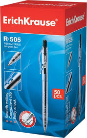 Pastapliiats lülitiga Erich Krause R-505 1,0mm must /50/400