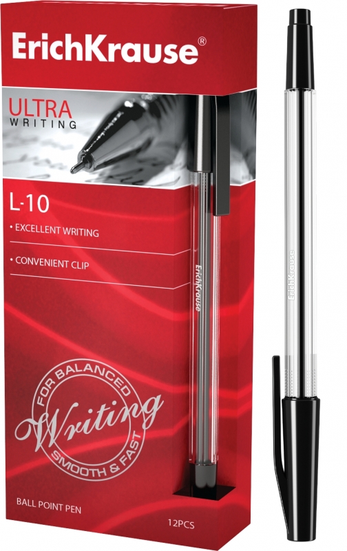 Pastapliiats Erich Krause Ultra L-10 0,6mm must12/144/1728