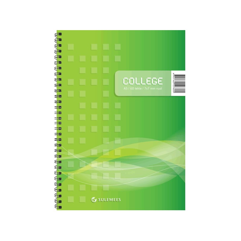 Spiraalkaustik A5/60l ruut 7x7 College aukudeta, perforatsioonita /8