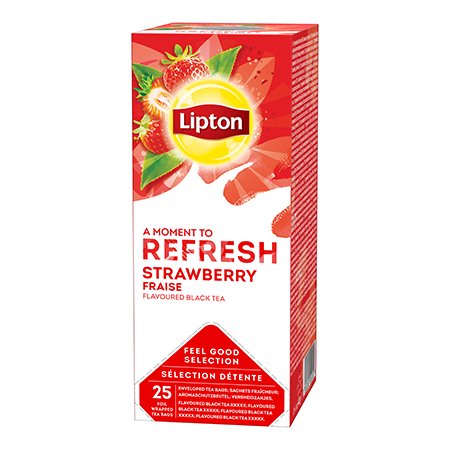 Tee Lipton Maasika fooliumis 25tkx1,6g/pk/6