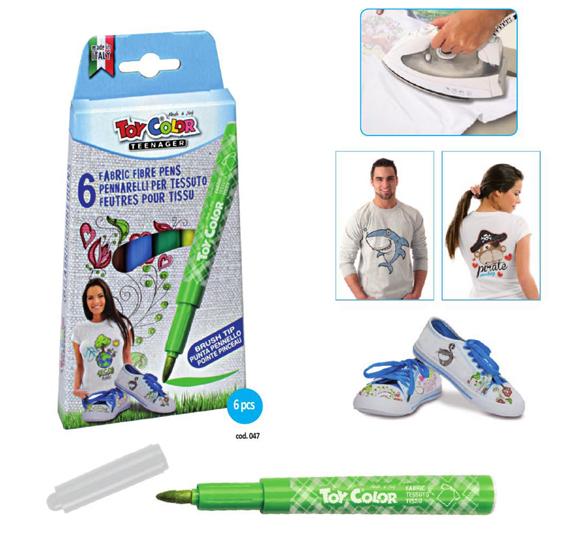 Tekstiilimarkerite komplekt 6 värvi, Toy Color/8
