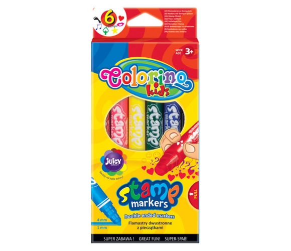 Viltpliiatsid Colorino 6 värvi, templitega, Patio/12