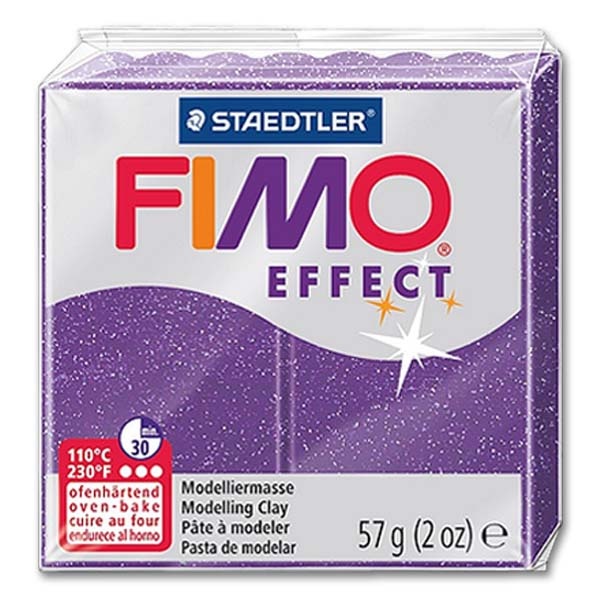 Polümeersavi Effect 57g lilla glitter, Fimo /6