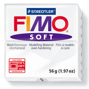 Polümeersavi Soft 57g valge, Fimo /6