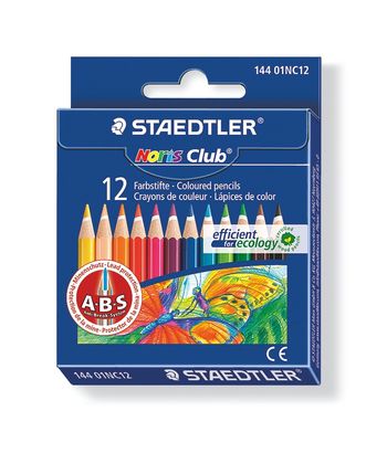 Värvipliiatsid 12 värvi Noris lühikesed A·B·S löögileevenduskihiga Staedtler EOL