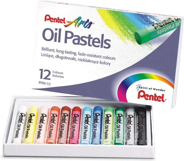 Õlipastellid 12 värvi Arts, Pentel /12/144