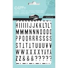 Kleebised Glitty ''Mustad kirjamärgid'' 10,5x16cm/2l Maildor/10