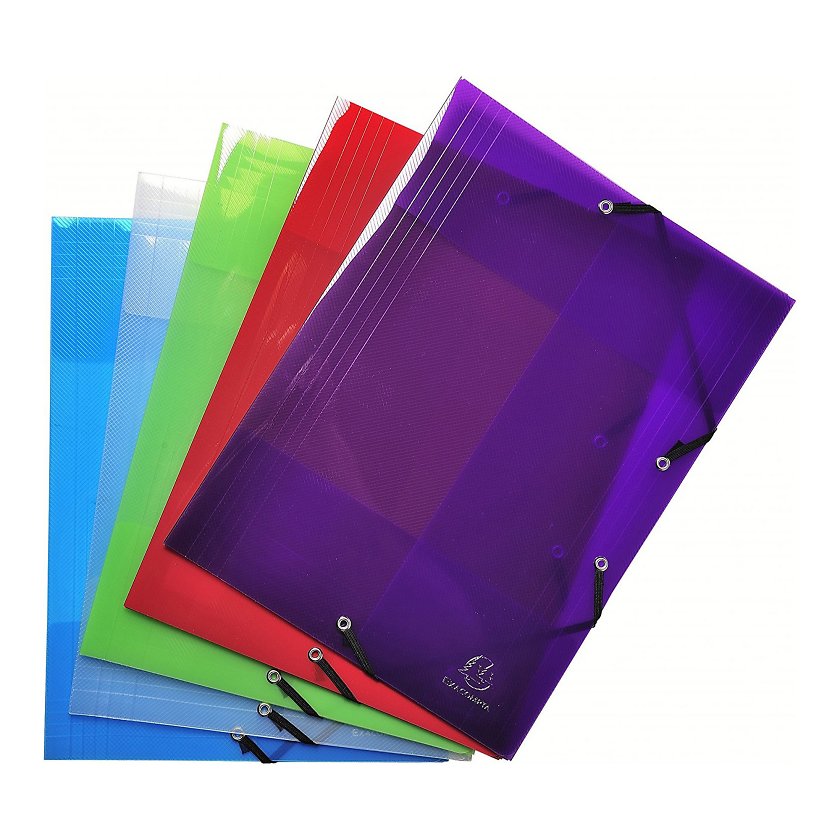 Plastmapp kummiga A4 ''Crystal'' värvivalik Exacompta/5/ 25