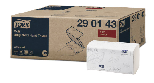 Lehträtik Tork Singlefold H3, 2-kihiline, 23x22.6cm 250l/p/15