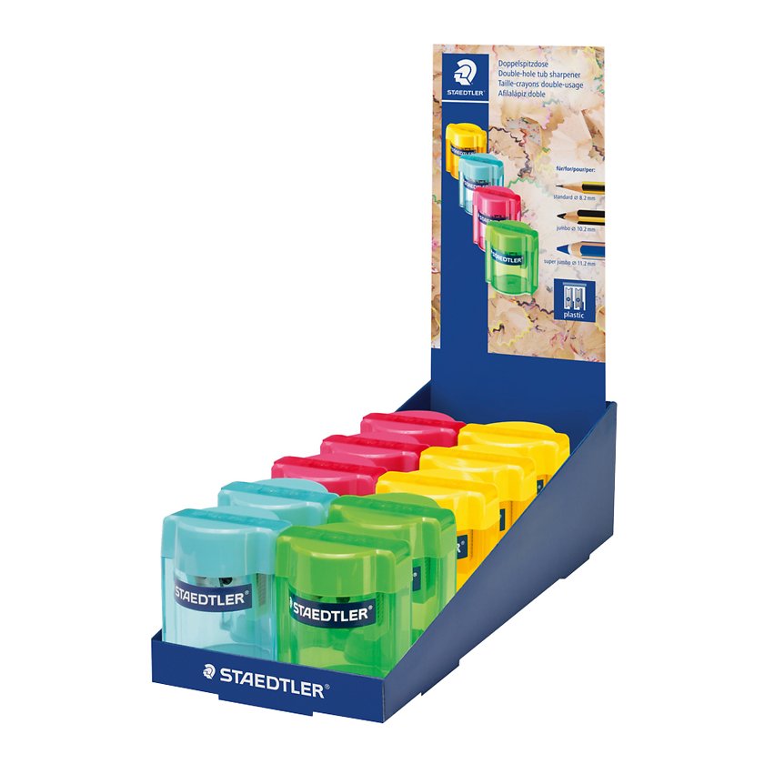 Pliiatsiteritaja 2 ava- ja kaanega Noris Club, metallist teritaja ning konteineriga, Staedtler /10