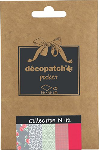 Decopage tehnika paberite kompl. Pocket nr. 12 30x40cm 5tk/pk, Decopatch