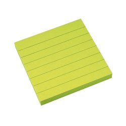 Märkmepaber liimiga Info Notes 80lehte, 75x75mm joon neoonkollane /12/120