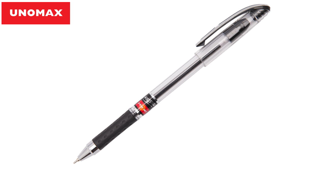 Pastapliiats Maxflow 0,7mm kummeeritud sõrmetoega must, Unomax /12