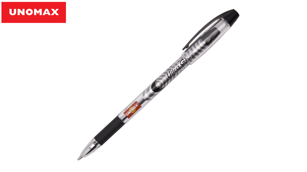 Pastapliiats UNOMAX Ultraglide, kummeeritud, 1,0mm must/12