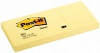 Märkmepaber Post-it 653EE 38x51mm kollane 3tk/pk kiles/4/96