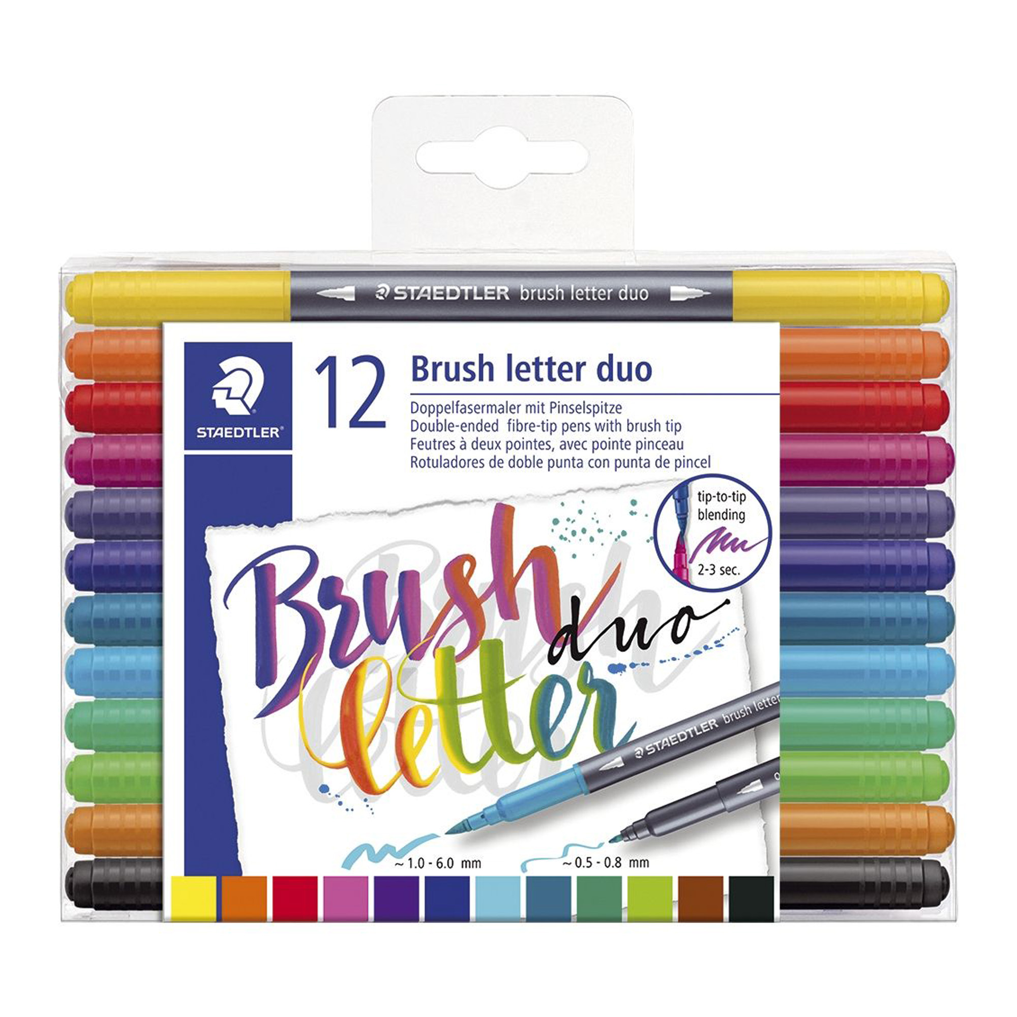 Viltpliiatsid 12 värvi 2-otsaga Noris Club pintsel- ja fineliner fiiberotsaga Staedtler /5