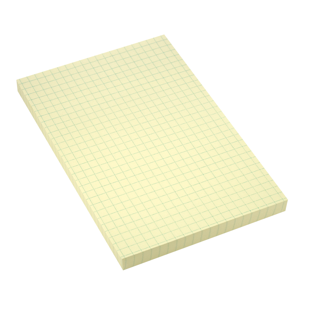 Märkmepaber liimiga ruuduline Info Notes 100lehte, 100x150mm kollane /12