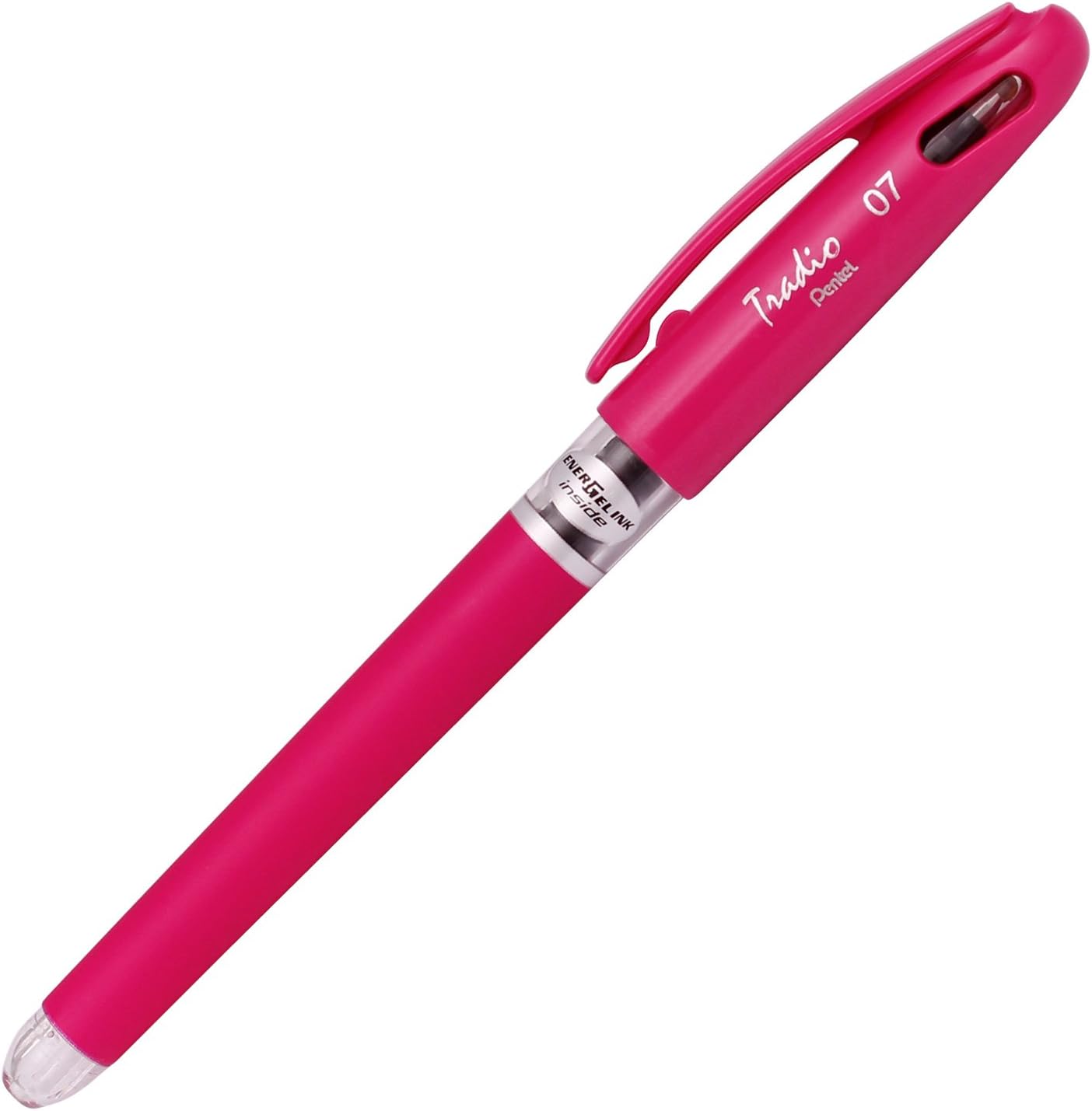 Geelpliiats Energel Tradio 0,7mm roosa korpus,must, Pentel /12