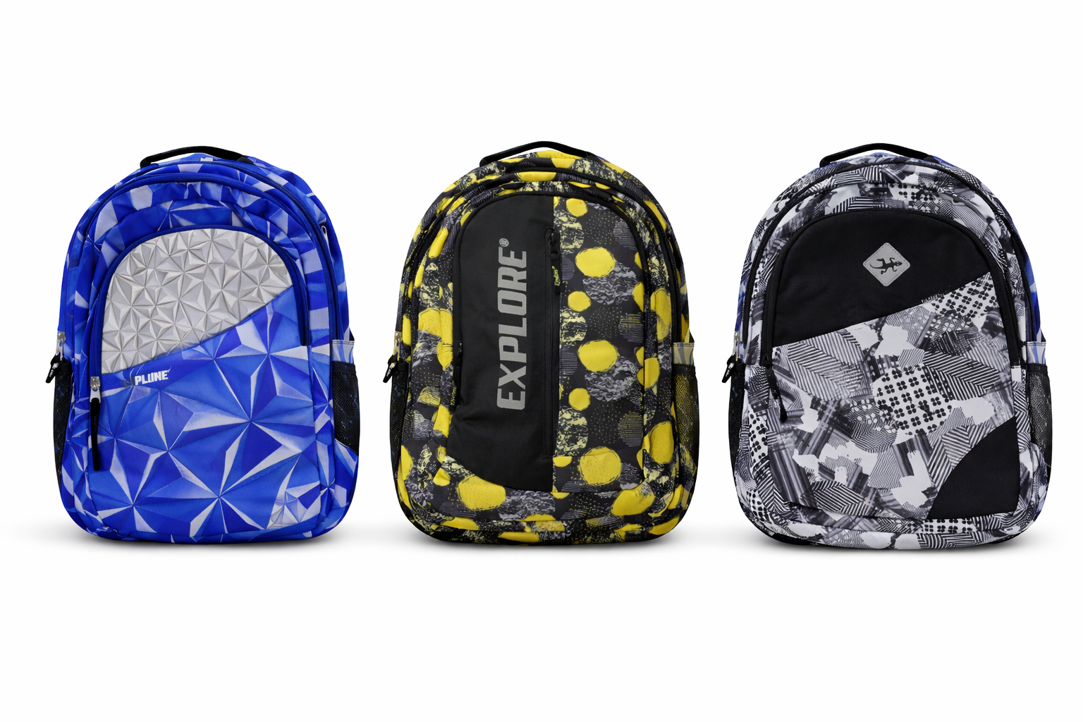 Seljakott Explore 2in1 ventileeruvast materjalist ergonoomilise seljatoega, poiste muster