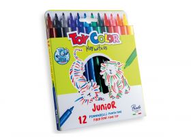 Viltpliiatsid 12 värvi Junior ''Play with us'' kartongkarbis, Toy Color /20