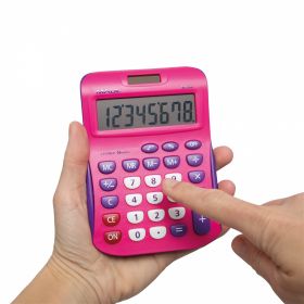 Kalkulaator MJ550 Junior 8 kohta 2-toiteline roosa 155x110mm, lauale, MAUL