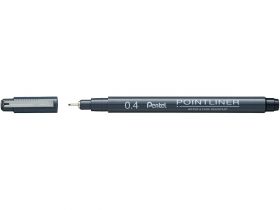 Tindipliiats Pointliner 0,4mm must, Pentel /12