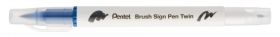Pintselpliiats Brush Sign Pen Twin terassinine kahepoolse pintselotsaga, Pentel /10
