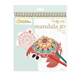 Värviraamat 15x20cm ''3D mandala - mereloomad'' 36l 250g, Avenue Mandarine /5