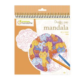 Värviraamat 15x20cm ''Mandala - kasside segadus'' 36l 250g, Avenue Mandarine /5