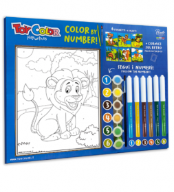 Värvimiskomplekt "Värvi numbrite järgi" kinkekarbis, Toy Color