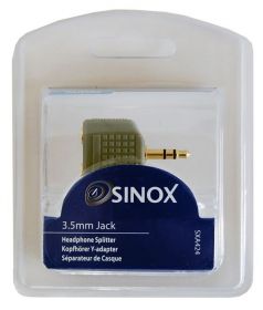 Adapter SinoxPlus 3,5mm Stereo (M)-2x3,5mm Stereo (F)