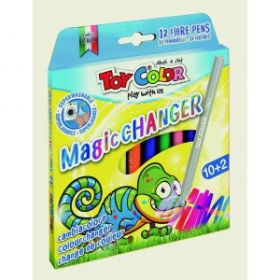 Viltpliiatsid Magic 10 värvi+2 värvi muutvat pliiatsit, ''Play with us'', Toy Color