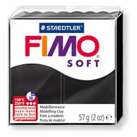 Polümeersavi Soft 57g must, Fimo /6