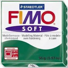 Polümeersavi Soft 57g smaragdroheline, Fimo /6