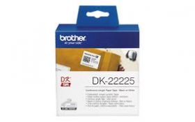Etiketid Brother DK-22225 38mm x 30,48m rullis/must tekst valgel taustal