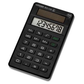 Kalkulaator Citizen ECC-110 lauale, must/10, 118x70x15