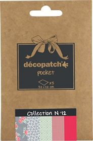 Decopage tehnika paberite kompl. Pocket nr. 12 30x40cm 5tk/pk, Decopatch