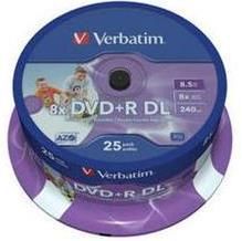 DVD+R 4,7GB 16x Matte Silver 25sp Verbatim/8