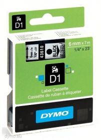 Dymo lint D1 6mmx7m must/läbip. 43610 /5