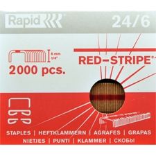 Klambrid 24/6 Red Stripe 2000tk/pk, Rapid /5/120