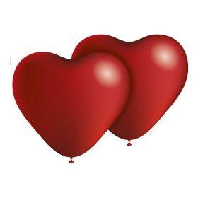 Õhupallid „Süda“ punased, Enetertainment 10tk/pk diam 25cm, Balloonia/12