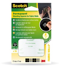 Kleeppadjad Scotch 2poolne, kangale 17x17mm,35tk/pk /24