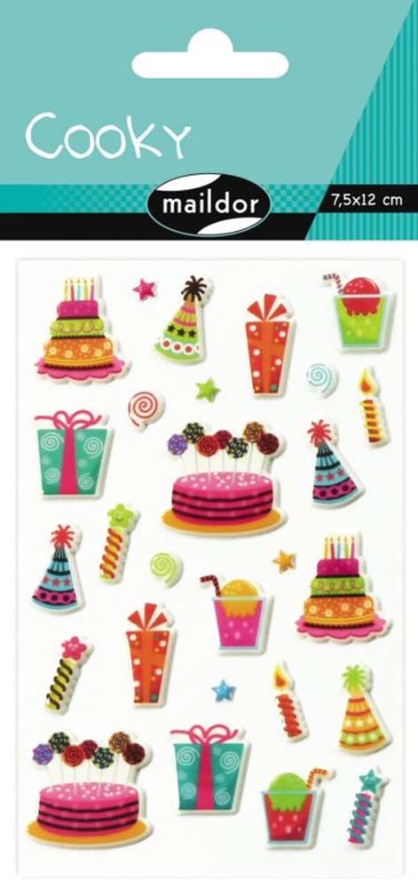 Kleebis Cooky ''Sünnipäev'' 7,5x12cm Decopatch/10